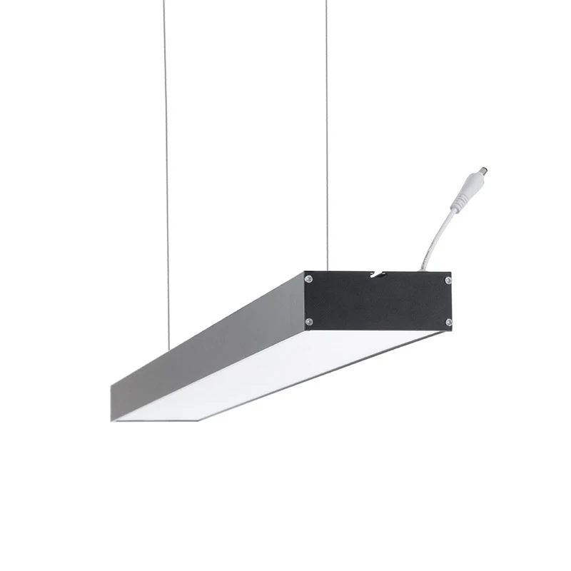 Lampe LED suspendue linéaire au design moderne, luminaire décoratif d'intérieur, idéal pour une salle de conférence ou un bureau