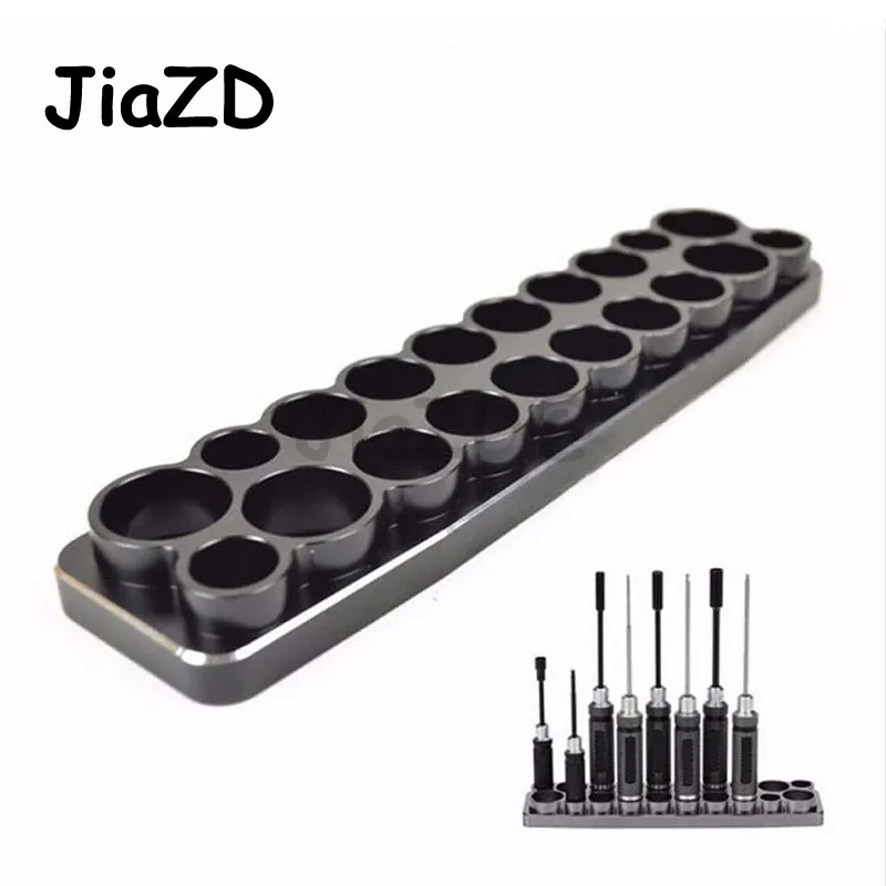 

1Pcs RC Model Screw Driver Aluminium alloy 20 Holes Shelf Hex Screwdriver Tool Kit Stand Holder FPV Tool Storage Rack