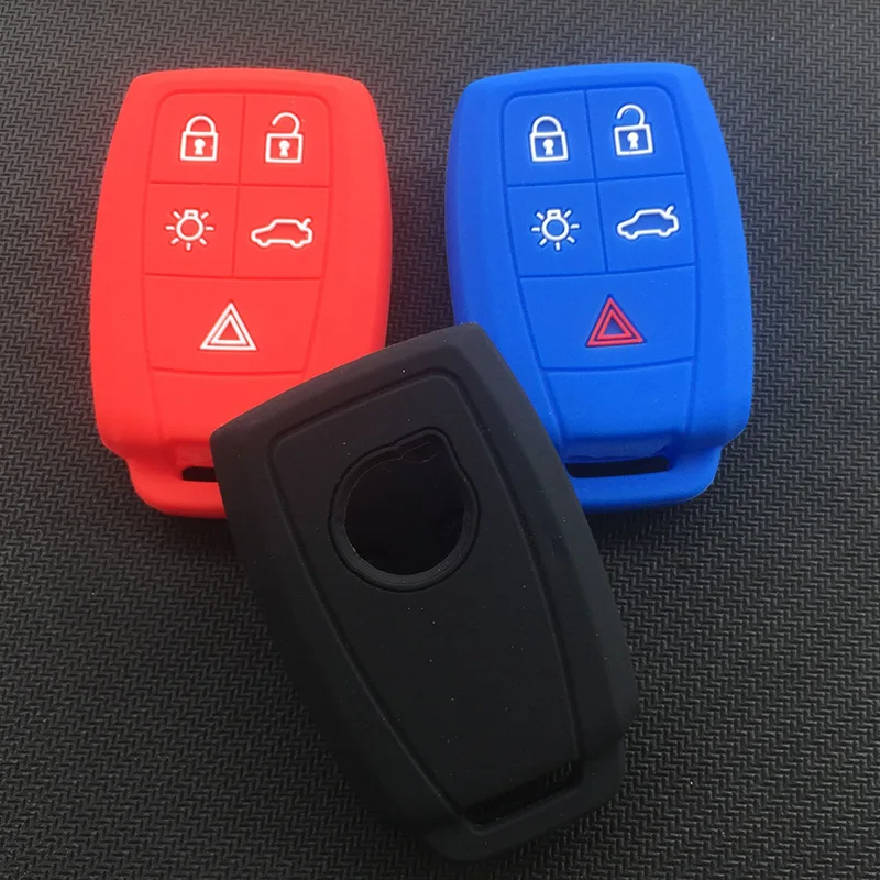 Silicone Car Key Cover Case For Volvo XC90 C70 S60 D5 V50 S40 C30 Remote Key Case For Keychain Alarm Car Remote Control  Scirocc