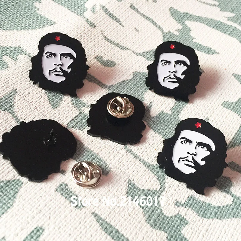 27.5mm Che Guevara Pins Rebel Enamel Badges Socialist Liberal Military Lapel Pin and Brooch Gift or Art Metal Craft