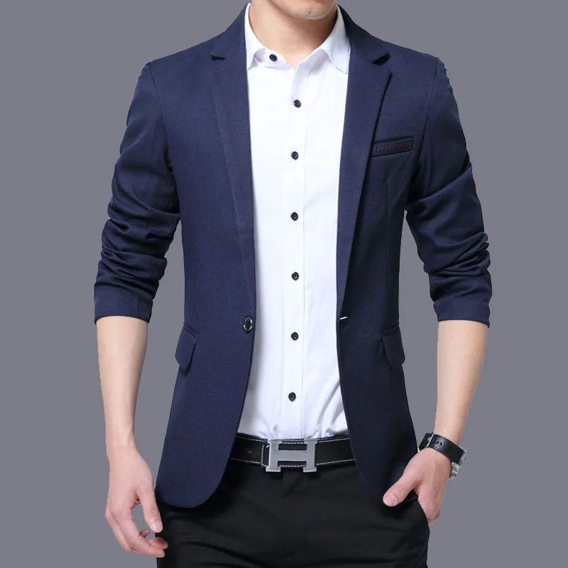 

Spring Autumn Men's Casual Blazer Korean Slim Fit Men's Suit Jacket Casual Business Suit Plus Size 5XL Men Outerwear Male FS-162