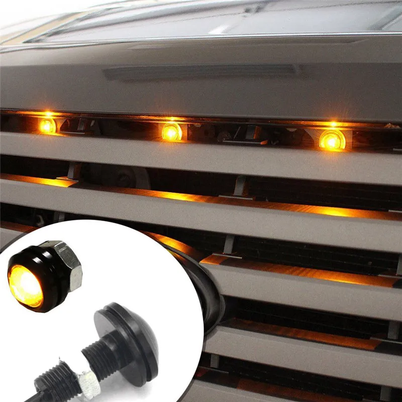 3pcs Car LED Amber Grille Lighting Kit Universal Fit Truck SUV for Ford SVT Raptor Style