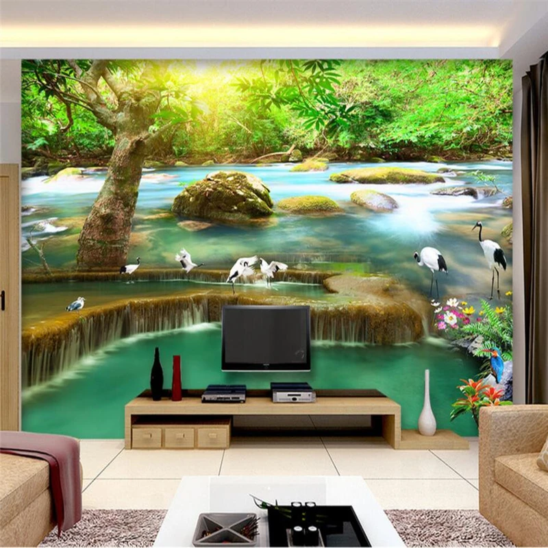 Beibehand-papel de parede cascata com guindaste