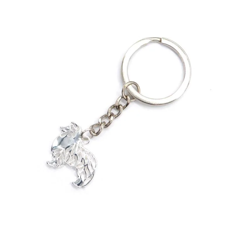 Women Shetland Sheepdog Pendant Bag Key Holders Dog Pendant Key Chain