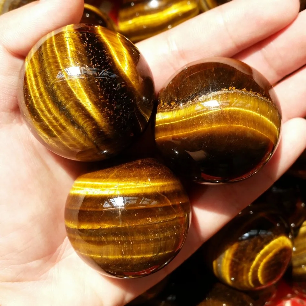4-5cm Natural tiger\'s-eye quartz crystal, ball to heal