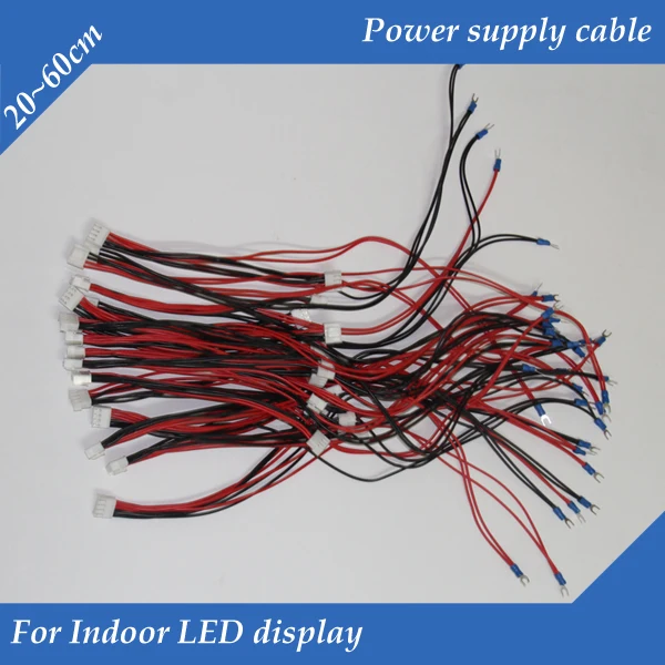 10pcs/lot Indoor Pure copper 20-60cm 4pin Long Power Cable for Indoor LED Display module Support Max 2* 5V 1.5A