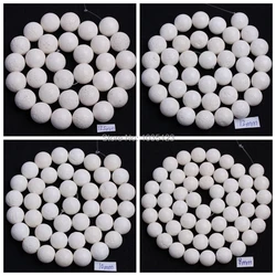 6,8,10,12,14mm Natural White Sponge Coral Round Shape Loose Beads Strand 15 Inch DIY Creative Jewellery Making wj48