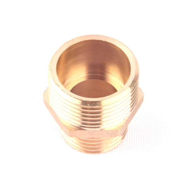 

12pcs 3/4 Inch to 1/2 Inch Male Thread Brass Straight Connector Green Thumb Garden Water Pipe Brass Fitting