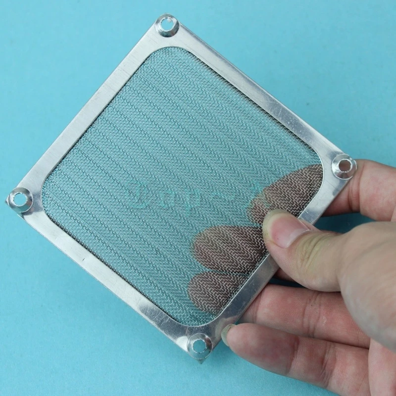 

2pcs Gdstime 8cm Computer Fan Silver Aluminum Dustproof 80mm Thick Dust Filter DC AC Fan Strainer 80x80mm