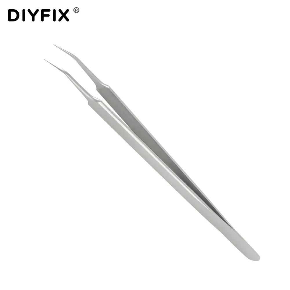 DIYFIX Precision Tweezers Ultra Thin Anti Static Forceps Clips For Jewelry Electronic Component Holding Picking Repair Hand Tool