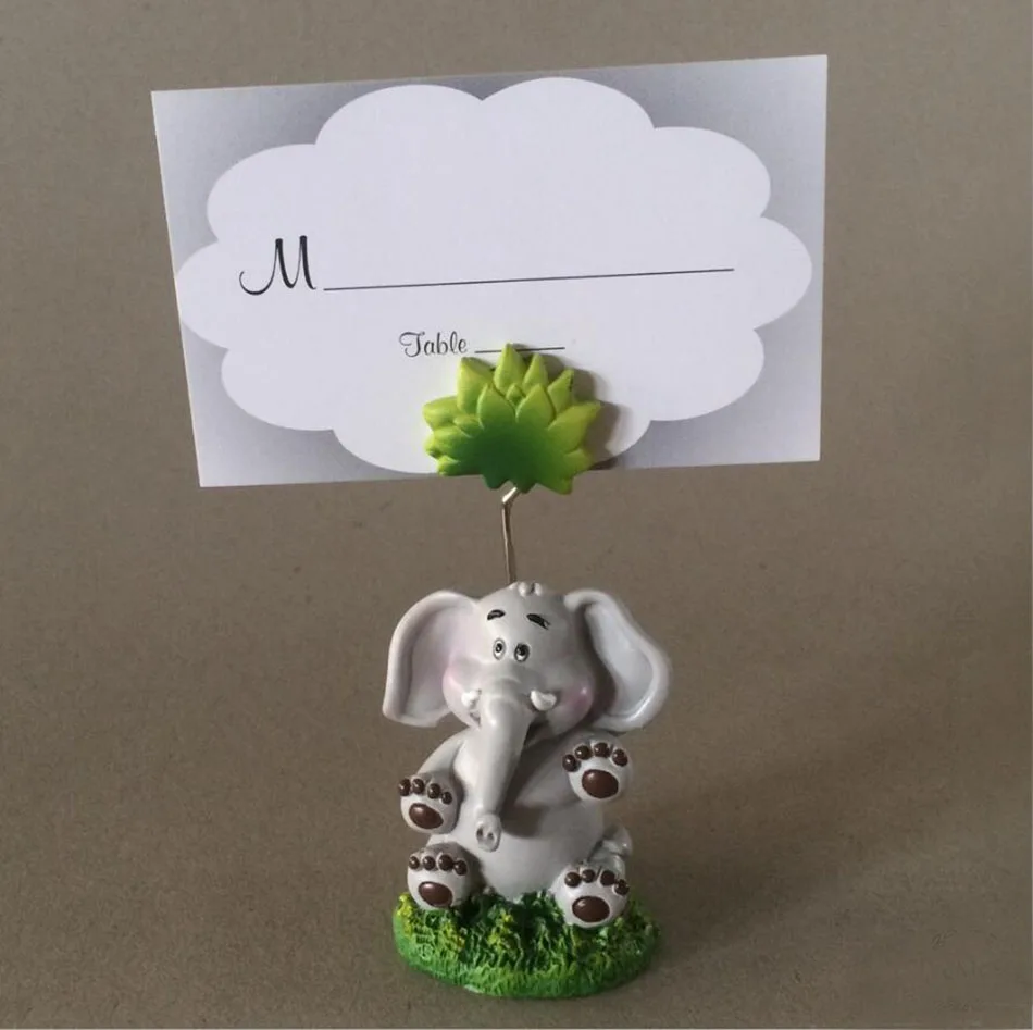 

10pcs 3D Animal Elephant Name Number Table Place Card Holder For Wedding Party Anniversary Venue Table Decoration