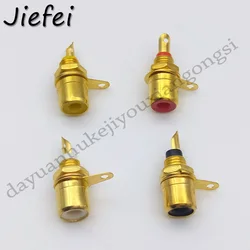 40pcs/100pcs 4 color Gold plated RCA Panel Mount Connector RCA Female Socket RCA Panel Mount Audio Socket Plug Connector