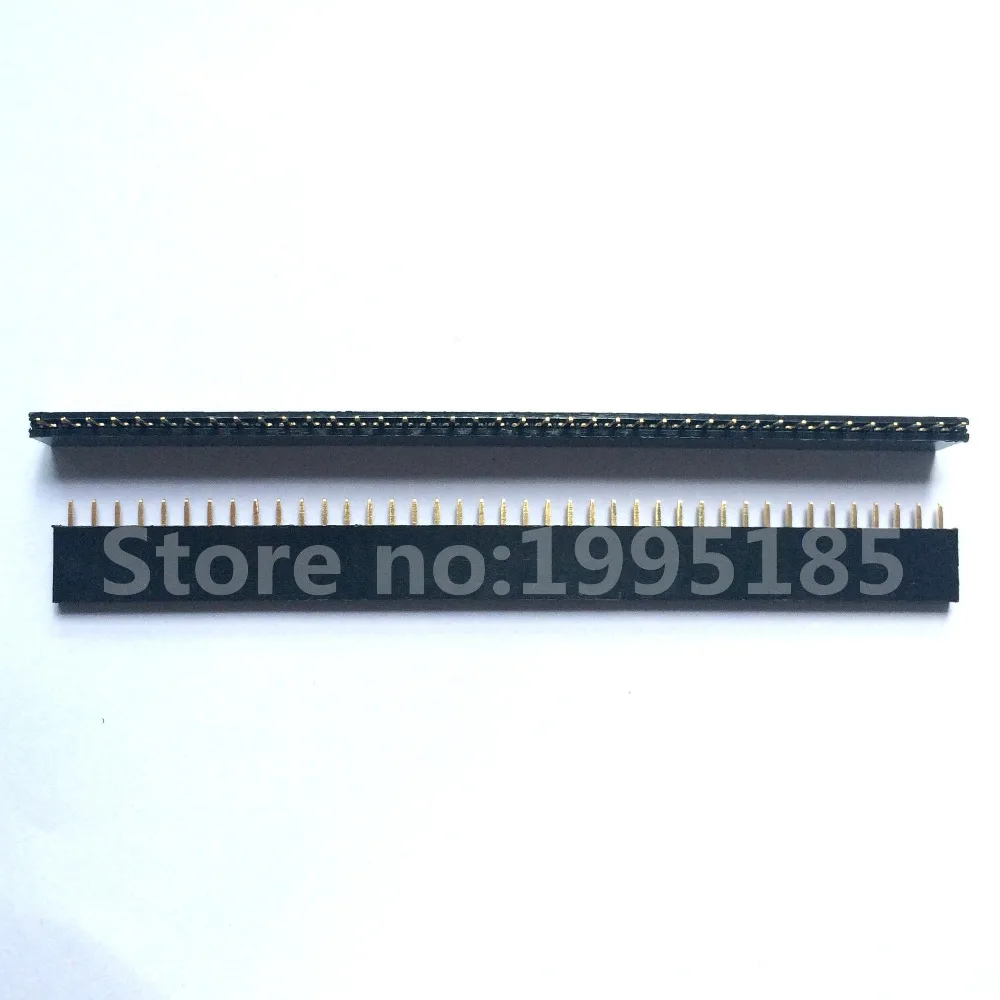 20pcs 1*40  Single Row Pin IC 40Pin Flat Header Socket 2.54mm 40PIN 1*40P Single row 1x40P row needles socket mother row