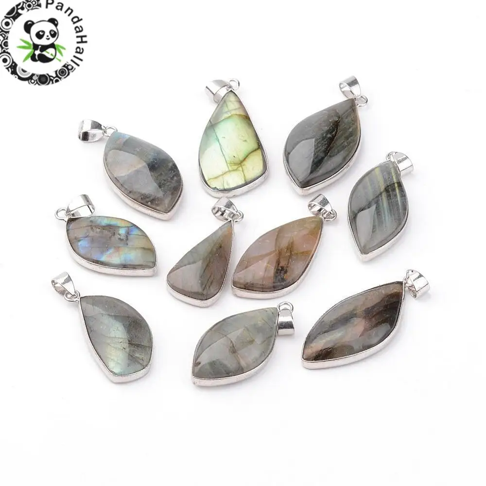 

10pcs Natural Labradorite Stone Pendants DIY Jewelry Accessories Making Necklaces Crafts Moonstone Sunstone Charms Irregular