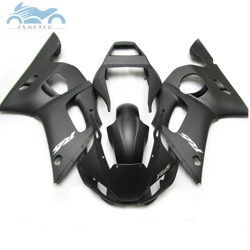 Free Custom fairing kits for YAMAHA R6 YZFR6 1998 1999 2001 2002 YZF R6 98-02 sports race fairings matte black aftermarkets EB20