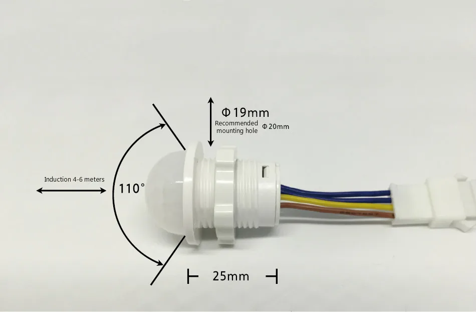 屋内および屋外赤外線ライト,85-265v,モーションセンサー,pirスイッチ,家庭用照明,高感度ledナイトライト