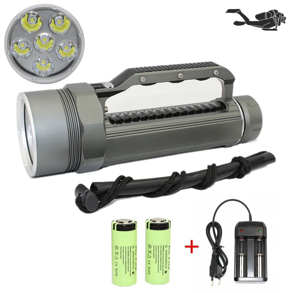 led mergulho lanterna x xm l2 7200 lumens 26650 tocha para diver subaquatica fotografia explorar caca profissional 01