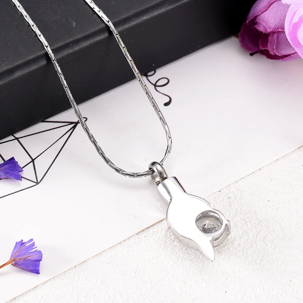 CMJ9982 Big  Zircon Inlay Fashion Memorial Jewelry Keepsake Urn Necklace Pendant Urns  Charm Collier Remembrance Jewelry forlove