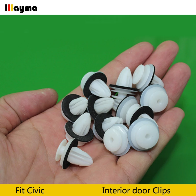 20pcs Plastics car clips For Honda Civic City FIT Odyssey Accord CRV Prelude Interior Door Card Trim Panel Clips