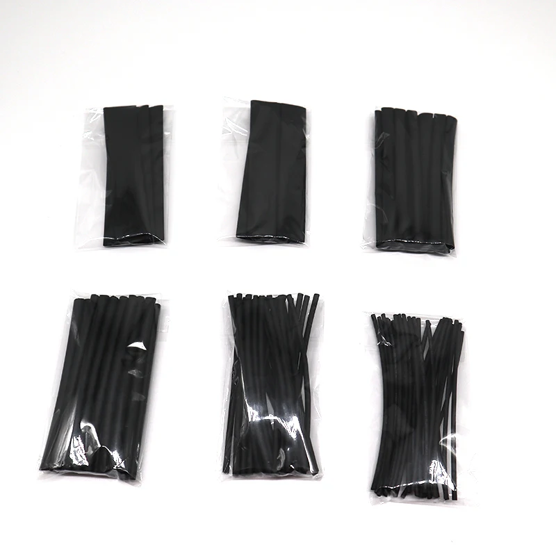 100Pcs/Set Heat Shrink Tube Retractable Term For Isolation Electronic Kits Wire Wrap Protector Cable Electric Black