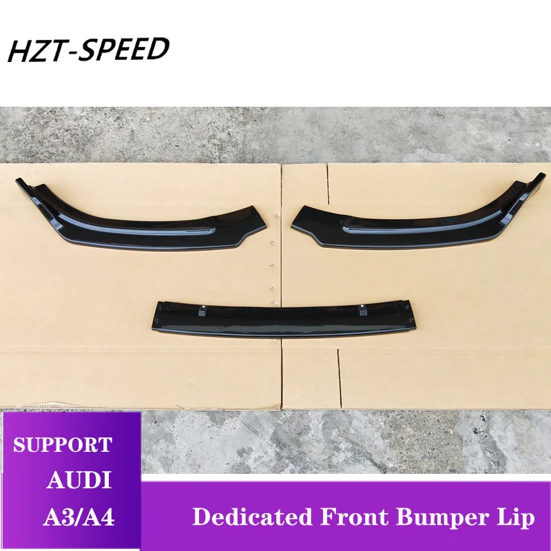 3 Piece Standard Type ABS Car Protector Front Bumper Lip For Audi A3 A4L A5 A6L 2017