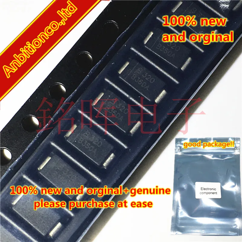 

10-20pcs 100% new and orginal CD214A-B360LF Schottky Barrier Rectifier Chip Diode silk-screen B360A DO214AC in stock