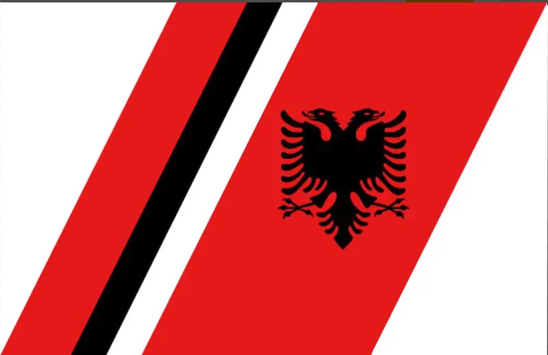 Custom Albanian flag 150X90cm (3x5FT) 100D Polyester  home decoration Custom flag banner