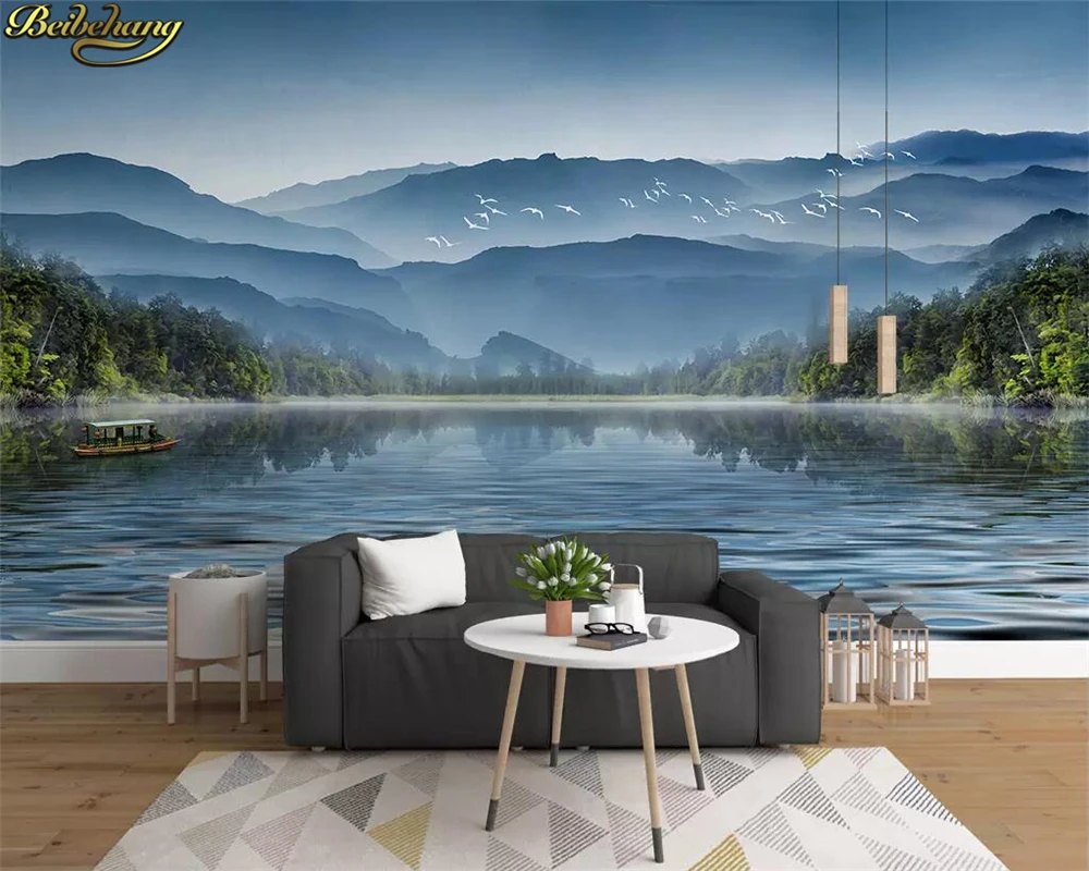 beibehang Benutzerdefinierte Fototapete Wand neue chinesische Stimmung Tinte Landschaft TV Sofa Wand 3d wallpaper home decor