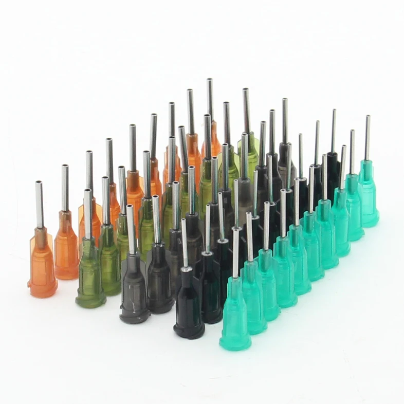 100Pieces14-25G 10 Models Available in Steel Dispense Tapered Needles Glue Liquid Dispenser Needles for Welding Tool Controllers