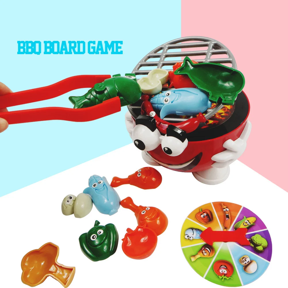 BBQ Kitchen Toy Set for Kindergartens of Fruits and Vegetables Desktop Interactive Decompression Children Role-Playing Game Toy