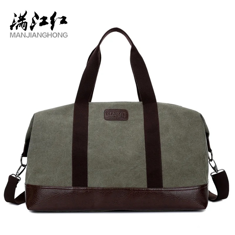 Manjianghong Men Handbag Leisure Men Tote Simple Canvas  Bag Fashion Men Handbag Large Capacity Men Shoulder Messenger TravelBag