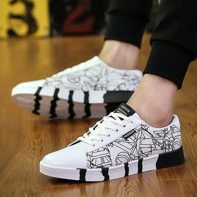 Trend Korean Men Flat Canvas Shoe Ventilation Tourism Shoes Flat Tidal Flow Skateboarding Shoes Male Students Sports Travel