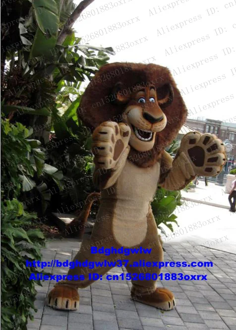 Brown Male Lion Mascot Costume Adult Cartoon Character Outfit Suit Marketplstar Marketplgenius Square Publicity zx1025