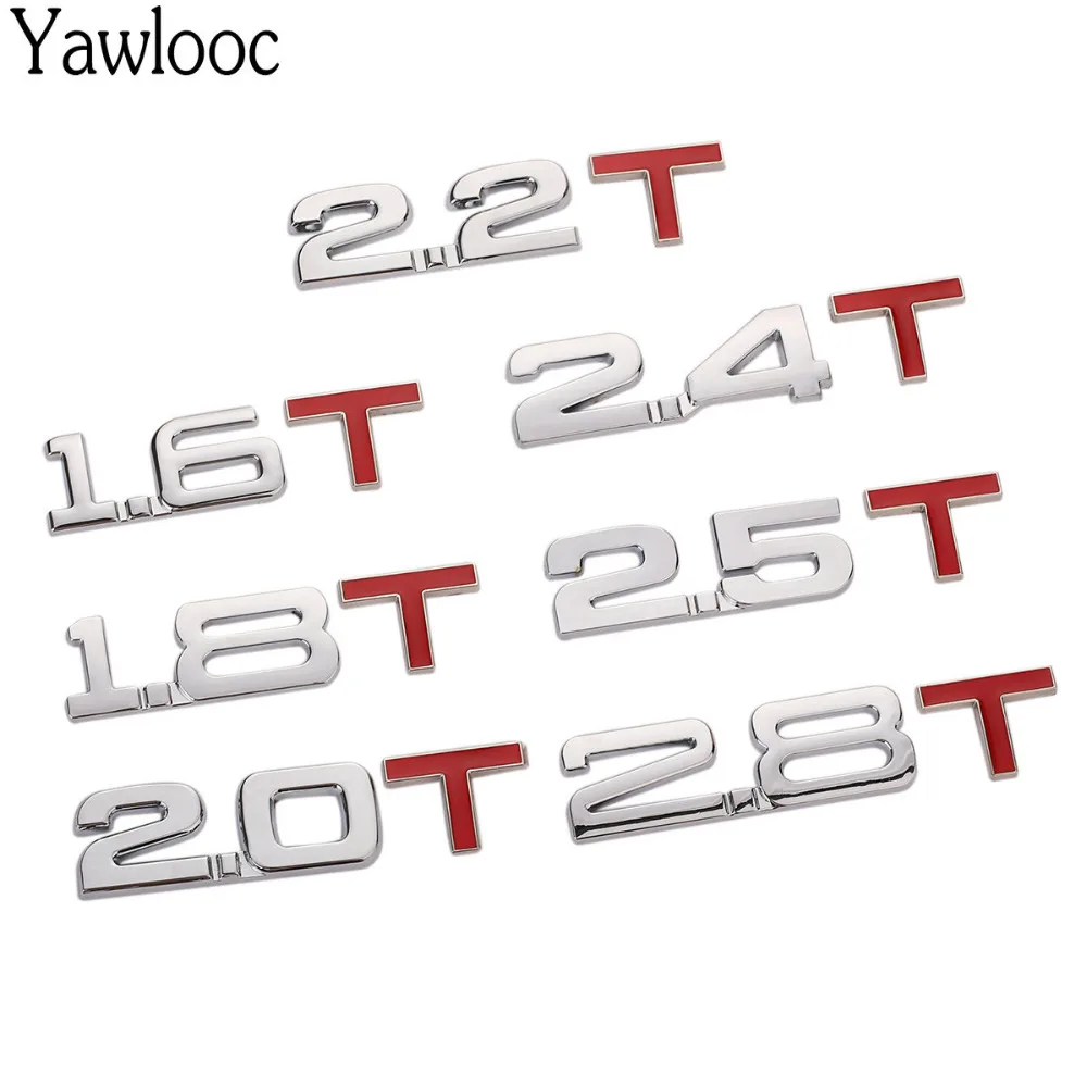 

Новый автомобиль 3D Металл 1,6 T 1,8 T 2,0 T 2,2 T 2,4 T 2,5 T 2,8 T логотип наклейка эмблема значок наклейки для TOYOTA BMW Ford Focus стайлинга автомобилей