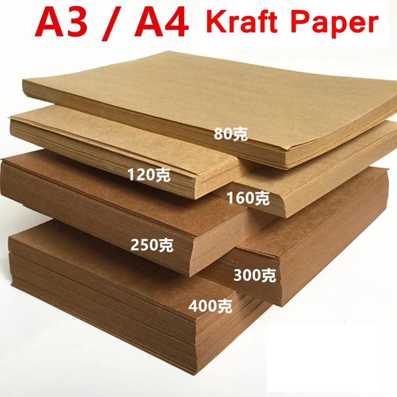 100 sztuk/partia Deli papier pakowy A5 A4 A3 80g 120g 160g papier do druku papier pakowy hurtownia