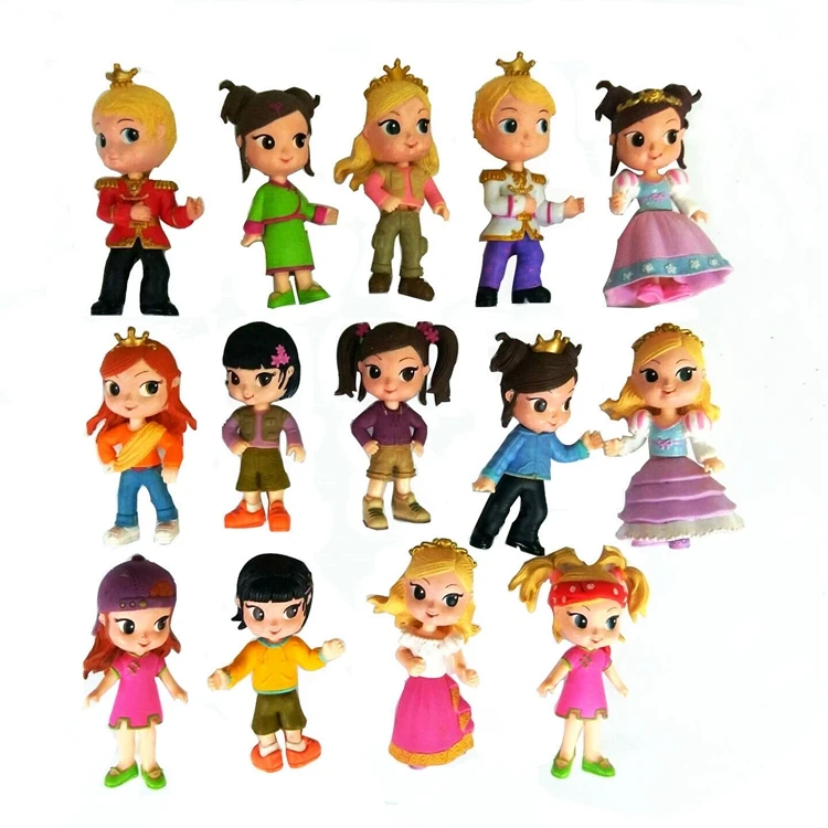 1/3/5PCS Mini Action Figure Same with Playmobil Figure Toys 8-9cm Figurines Girls Boys Model Doll Cake Figurine Kid Toys