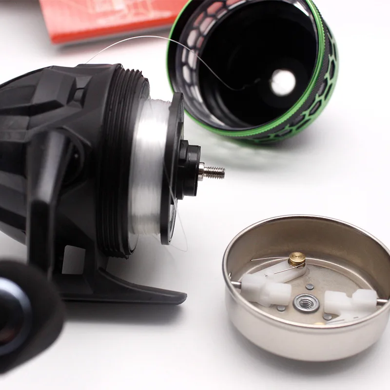 Fishing Reel 1+1BB Closed Metal Wheel RA 25 Outdoor Lure Hunting  Slingshot Shooting  with 0.28 Nylon Line 120m