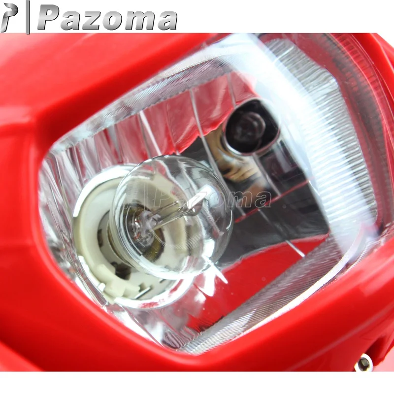 Red Supermoto Motocross Headlamp Dirt Bike Off Road Headlights for Honda CR CRM CRF 125 FMX 400 250 gasgas FSR FSE 450 EC400