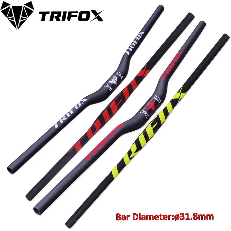 

Trifox Carbon MTB Handlebar Flat / Rise Handlebar Bicycle Handlebar 31.8*580/600/620/640/660/680/700/720mm 3K Carbon Handlebar