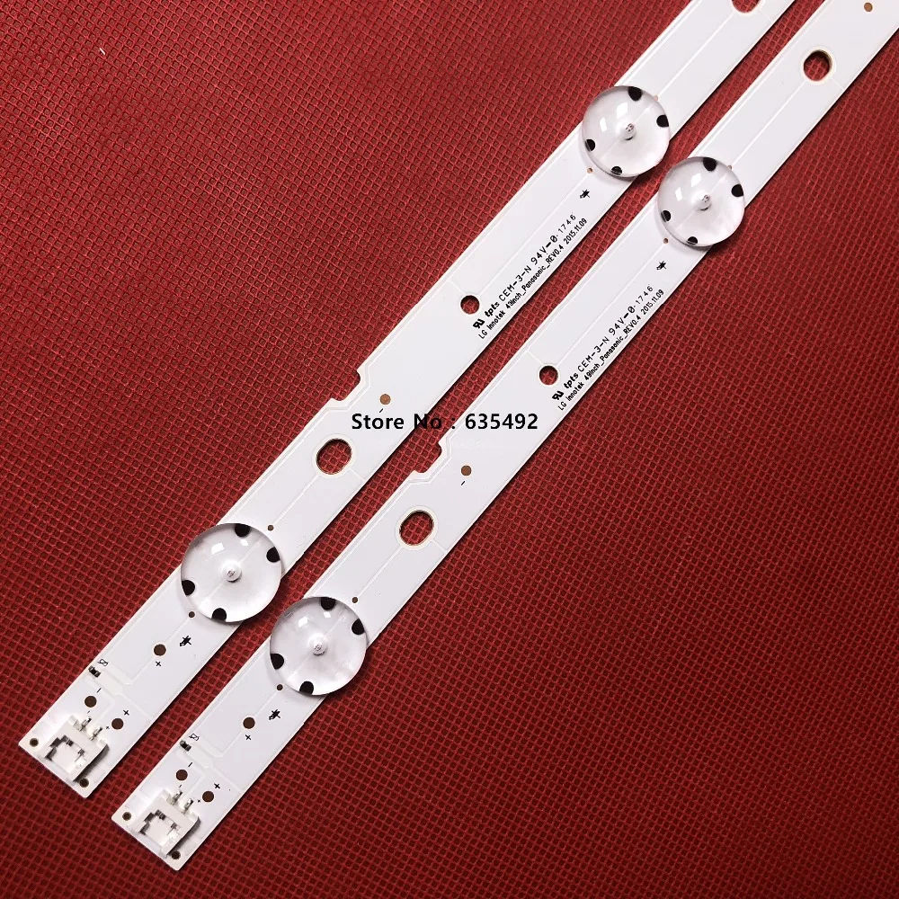 5 セット = 40 個 LED ストリップ LIG Innotek 49 インチ TZLP151KHAB6 TZLP151KHAB1 TX49ES500B TX49ES400E TC-49FX600E TC-49FX650E TX-49ESW504