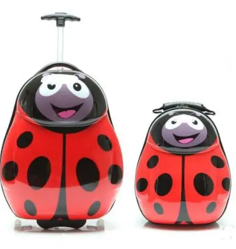 Rolling Suitcase for kids Carry on luggage suitcases  cartoon trolley bag for kids wheeled baggage for  Children travel Backpack