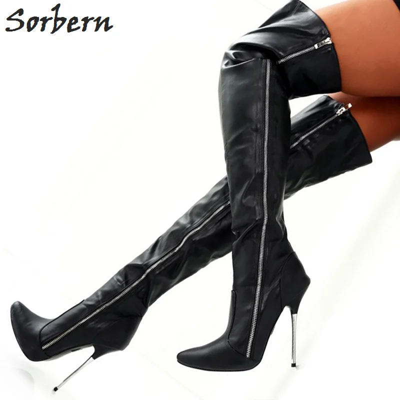 

Sorbern Over The Knee Boots For Womens Pointy Shoes Women Boots Size 10 Pu Custom Colors Big Size Long Boots New 2018 Fashion