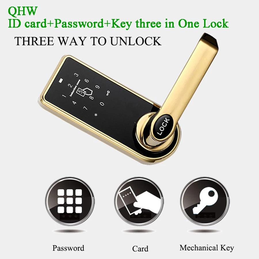 Smart Door lock Mechanical Key Lock Keychain Digital Lock Electronic Handle Lock Knob lock Anti-theft Optional Bluetooth TTLOCK