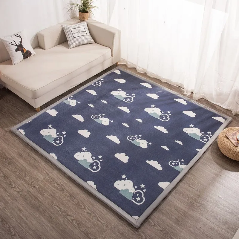 

3CM Thickening coral fleece carpets for living room bedroom bay window carpet baby crawling Antiskid soft Rugs Parlor tatami mat