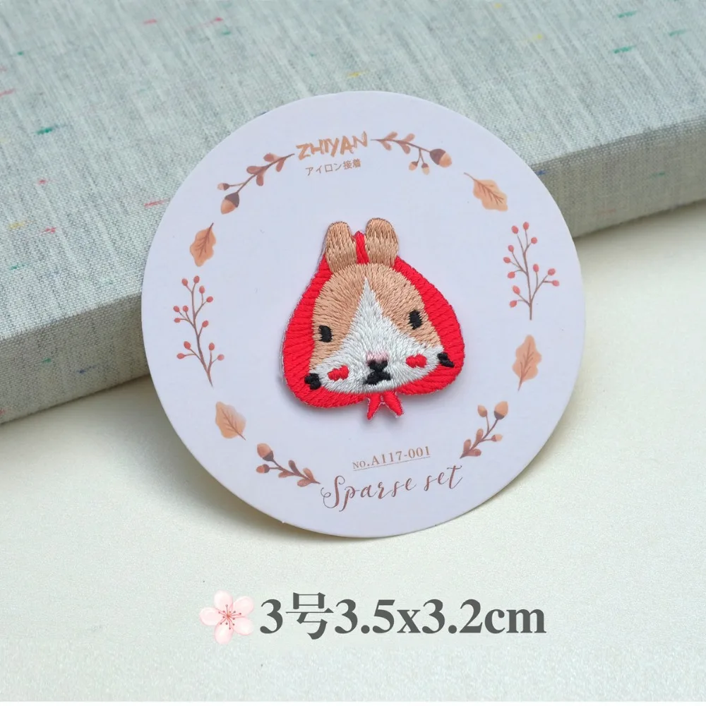 1 PC High Quality Iron on Patches for Kids Clothing Vintage Rabbit Embroidery Appliques Sew on Cloth Stickers Badges for Clothes