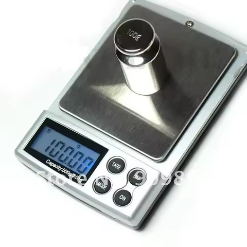 500g 0.01g Electronic Digital Jewelry Scales 500G 0.01 Portable Kitchen Pocket Scales Stable Blue LCD Weight Balance+6 Units