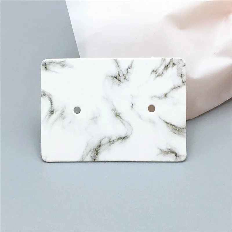 Hot Sale 400pcs Marble Style Jewelry Earring Display Paper Tag Multi Style Line Style Cute Stud Ear Packaging Kraft Labels Card