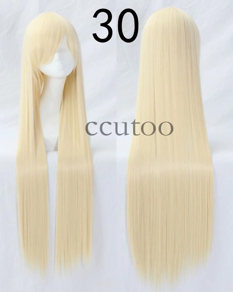 ccutoo 100cm Long Straight Synthetic Hair High Temperature Cosplay Wigs 82 Colors Available