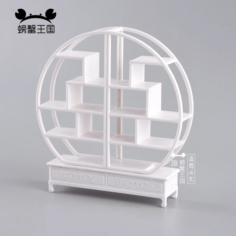 

1:25 scale Miniature Furniture Modeling Craft Ornament Model Bookshelf Cupboard Display Stand Dollhouse Accessories Assembly kit