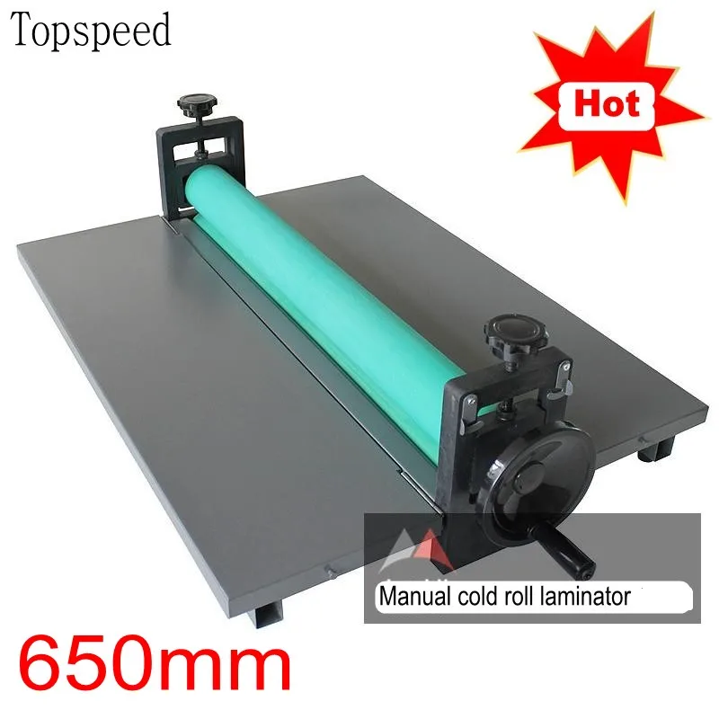 Manual Cold Roll Laminator Laminating Machine 65cm Length